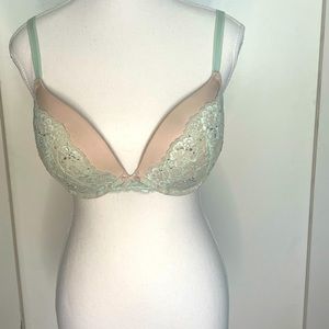Victoria Secret bra, light green and beige